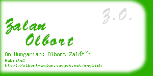 zalan olbort business card
